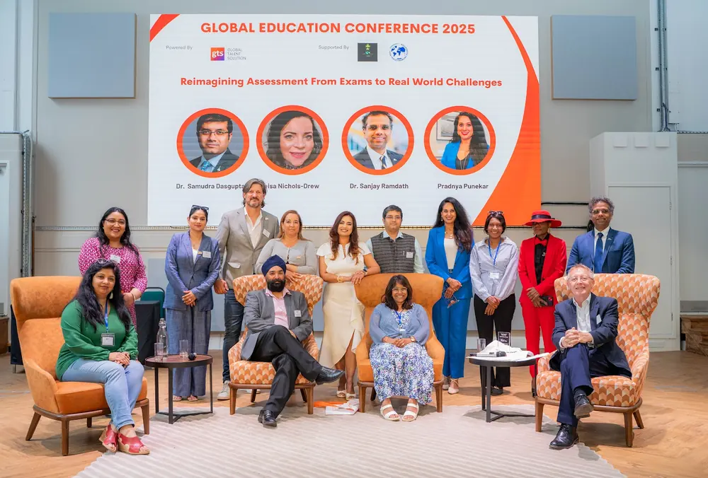 GTS Global Education Conference panel on stage